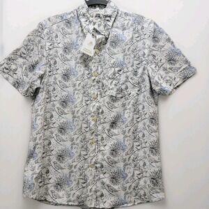 NEW‎ Kennington Birds Nature Classic Short Sleeve Button Shirt Mens Size M NWT